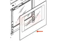 Vitre exterieur de porte