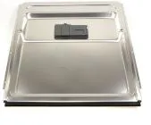Contre porte inox avec joint bas de porte et boite lessive