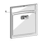 Contre porte inox avec joint bas de porte et boite lessive