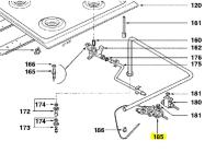 Robinet de gaz four