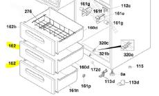 Facade inferieur ou intermediaire congelateur