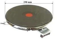 Plaque chauffante 2000W  Ø180mm  Collerette 8 mm